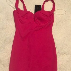 Hot pink mini dress